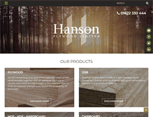Tablet Screenshot of hanson-plywood.co.uk
